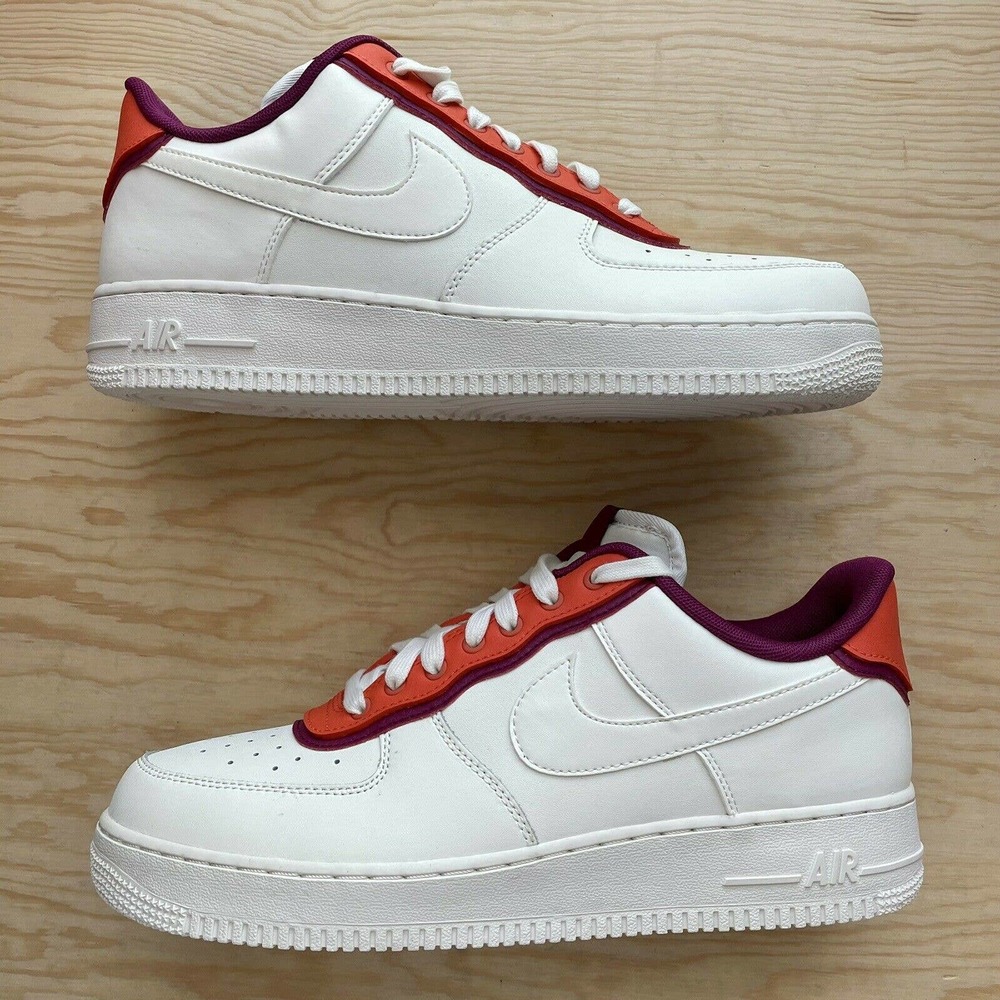 Nike Air Force 1 Low '07 LV8 1 Sail Team Orange AF1 AO2439-101 Men's Size 11